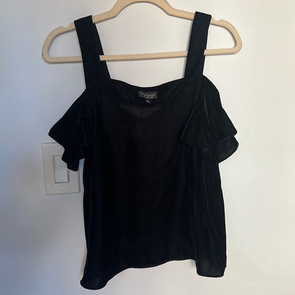 Topshop Velvet Top